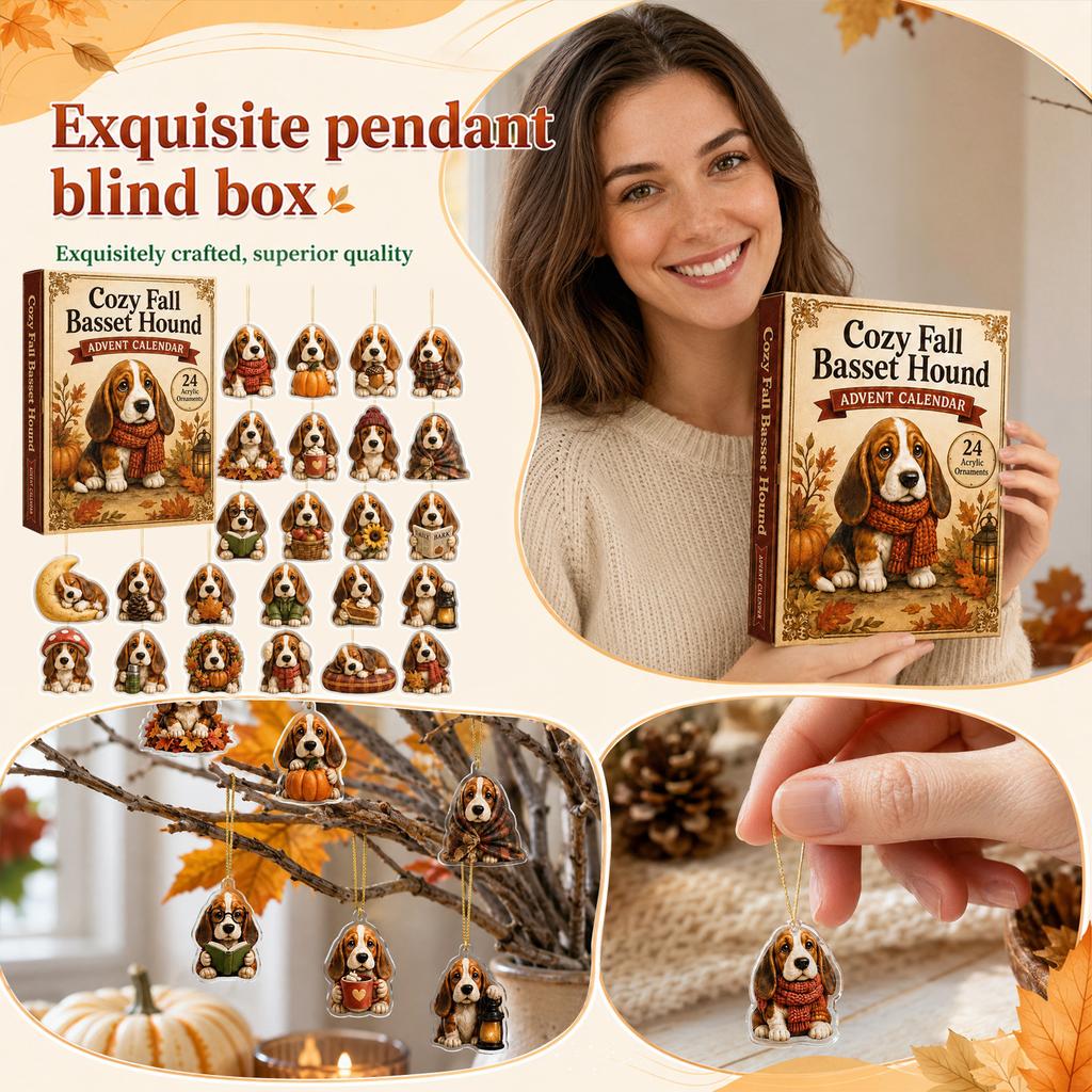 Acryl-Anhänger Adventskalender für Countdown mit hängenden Ornamenten