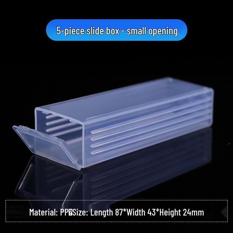 Buckle Slide Box: Holds 5/10/12/25/50/100 Microscope Slides with Secure Storage