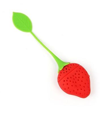 Silicone Strawberry Design Loose Tea Leaf Strainer Herbal Spice Infuser Filter