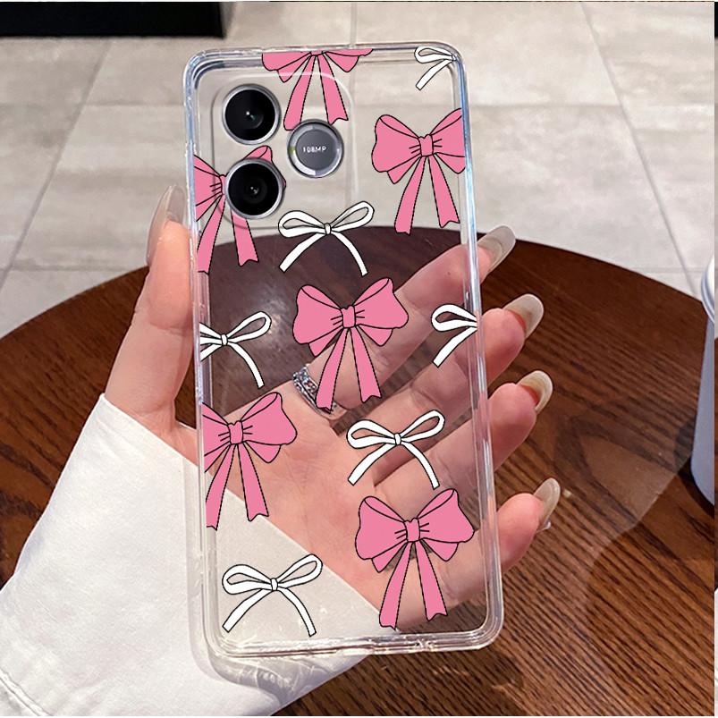 Shockproof Phone Case For Honor 600 Lite 5G/Honor 500 Smart 5G Transparent TPU Soft Casing Fashion Cute White Furry Bear Shell