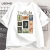 Vintage Twilight Forks Tshirt Book Lover Cotton Unisex Unisex Tshirt Unisex Clothing Summer Aesthetic High Quality Tees Shirts