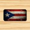 Puerto Rico Flag Distressed Vintage D Flat Aluminum Tin Sign for Patriotic Car Wall Decor Beach House Bar Garage Art