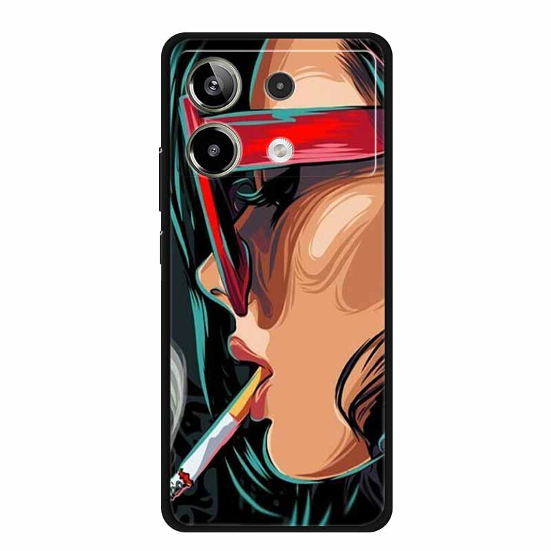 For Redmi Note 13R Pro Case Animals Soft Silicone TPU Phone Cases Back Cover For Xiaomi Redmi Note13R Pro Wolf Protector fundas