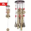 1pcs Hanging Wind Chime Metal Tube Traditional Bronze Hanging Decor Wind Chime Craft for Outdoor Garden Terrace Decoration