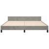 Bed Frame without Mattress Light Grey 160x200 cm Velvet