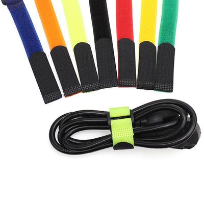 5-Pack Nylon Polyester Self-Locking Cable Straps, Adjustable Hook & Loop Cord Organizers for Home & Office Wire Management