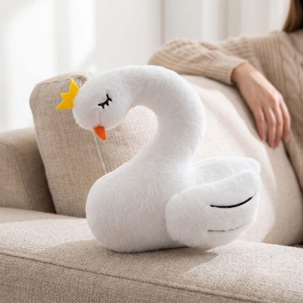 Realistice White Goose Plush Toys Soft Material Desktop Companion Desktop Decoration