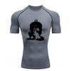Men Sports T-shirt Training Fitness Compression Athletic Tight Fit Short Sleeve Fitness Breathable Quick-Drying High Elasticity