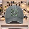 Mandala Art Print Washed Cotton Baseball Cap Adjustable Streetwear Style Unisex Hat