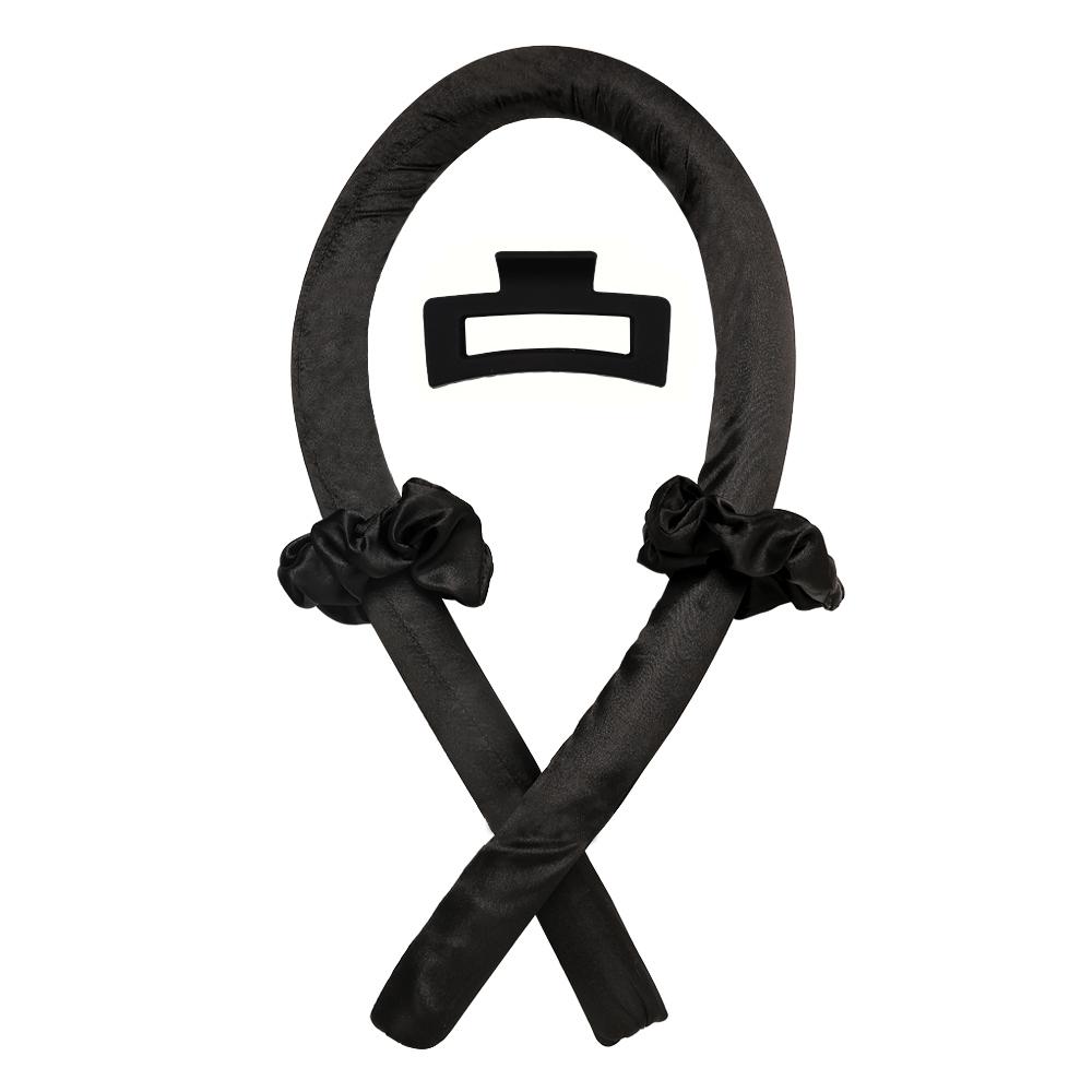 

Повязка для завивки волос без нагрева, шелковая лента без нагрева с зажимом для волос, ленивый инструмент для укладки волос DIY для сна