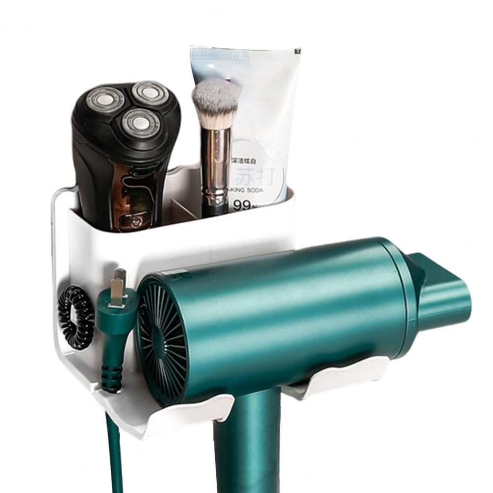 Bathroom Hair Dryer Storage Strong Bearing Capacity Hair Dryer Shelf U-shape Design Wall Mount Hair Dryer Stand for Universal