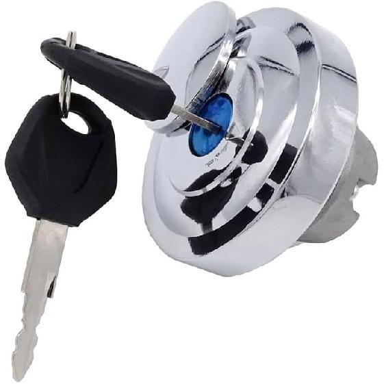Motorcycle Locking Gas Cap for Kawasaki VULCAN 900 2006-2023 /VULCAN 1700 2009-2014 with 2 Keys,Replacement Fuel Tank Lid Cover