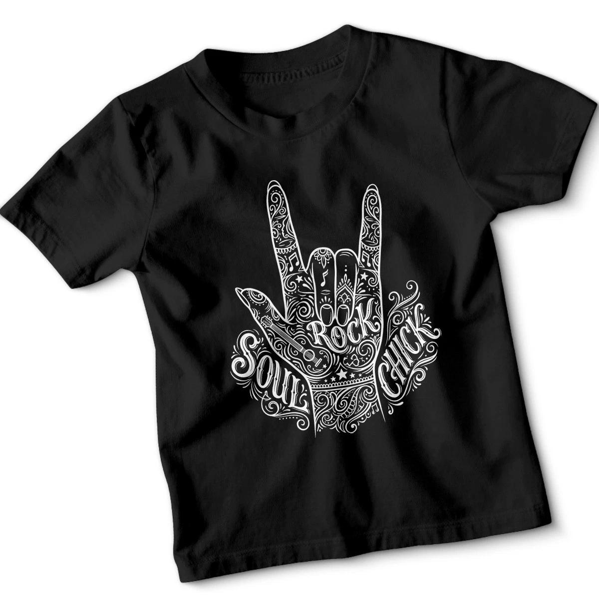

Soul Rock Chick Rock Music Girls TTshirt Cool Graphic Hand Sign Tee 4XL