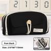 Canvas Pencil Case For Girls With Large Capacity And Simple Design For School And Stationery Storage