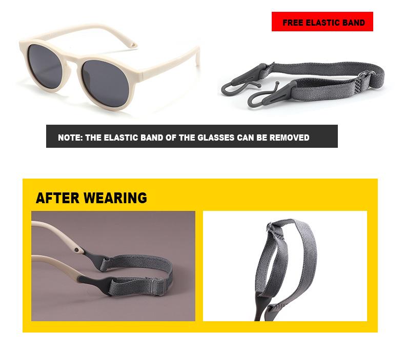 Boys Girls Baby Eyewear UV400 Children Small Round Polarized Kids Sunglasses Silicone Flexible Safety Children Glasses