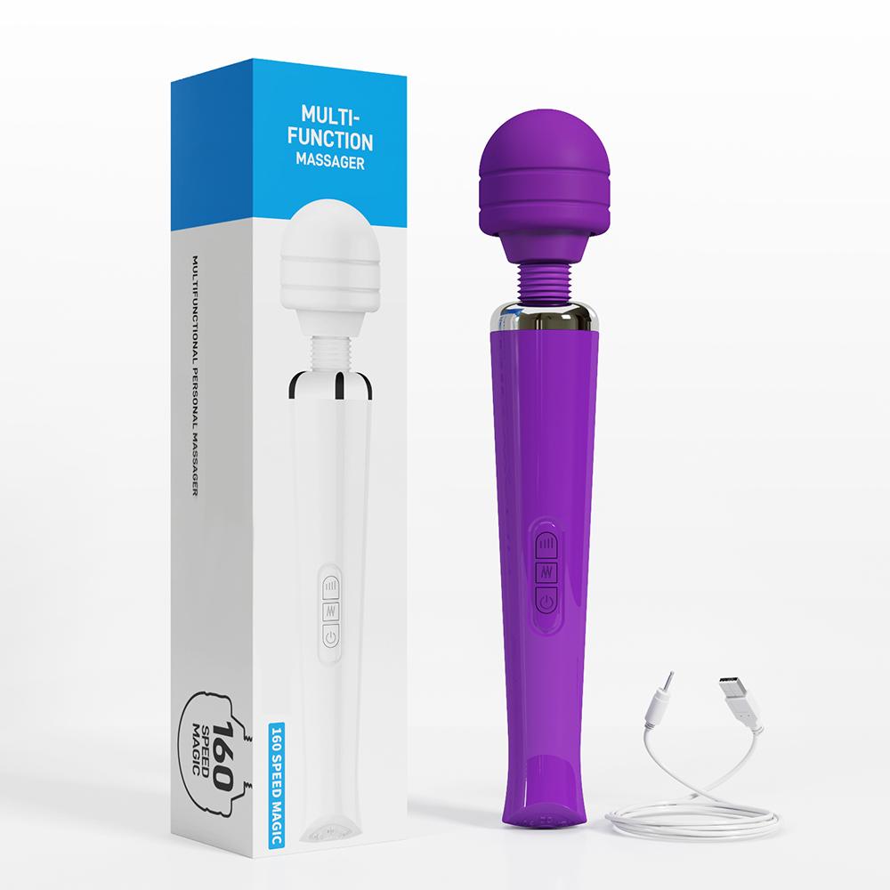 Leistungsstarker Zauberstab-Vibrator für Frauen, großes AV-Körpermassagegerät, G-Punkt-Klitorisstimulator, USB-Aufladung, Sexspielzeug für Erwachsene für Frauen