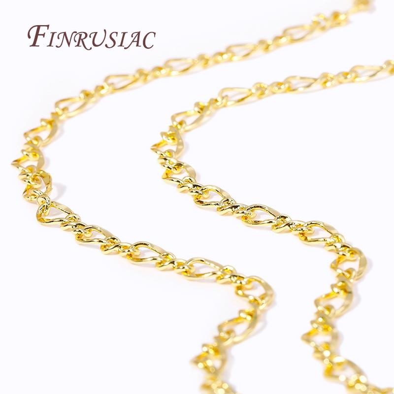 Wholesale 18K Gold Plated Bulk Metal Chains For Earring Necklace Accessories High Quality Jewelry Chains DIY Jewelry Findings