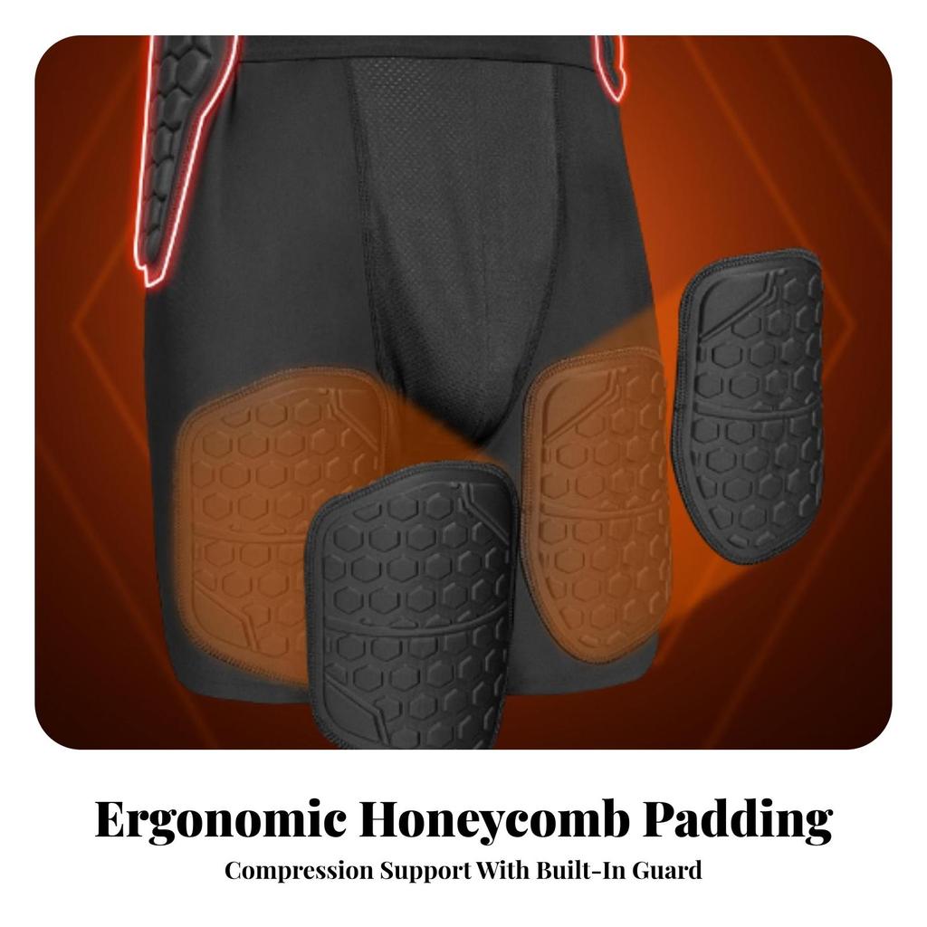 Impact Protection Padded Shorts Flexible for Sport Athletes