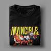 Vintage T-Shirt Summer Invincible Comic Hip Hop T Shirts  Cotton Tee Shirt for Men Y2K Basic Short Sleeve Tops