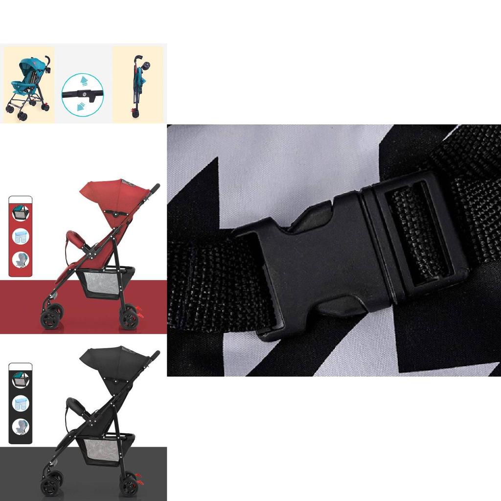 Sturdy Steel Frame Baby Stroller Convenient Folding Umbrella Design For Travel Use