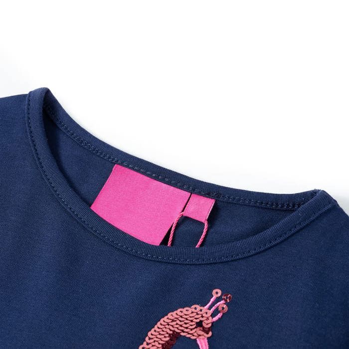 Navy Blue Long-sleeved T-shirt for Children 92/104/116/128/140