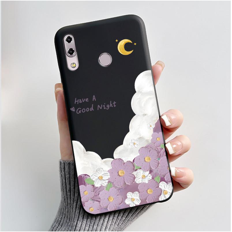 For Asus Zenfone 5 5z ZS620KL ZE620KL X00QD 6.2" 2018 Shockproof Phone Case Aesthetic Fashion Cute Cat Black Soft Silicone Cover