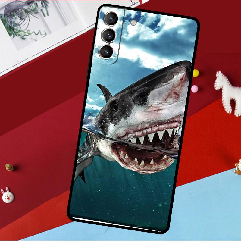 Ozean Hai Zahn Fisch Hülle Für Samsung Galaxy S26 S25 S23 S22 S20 S24 Ultra S9 S10 Plus S21 FE S25 FE Handyhülle