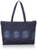 Hapitas Foldable Denim Tote Bag, Carry-On Compatible, Available In a Variety of Patterns, 17L, 33cm, 0.36kg, H0001-DE 272, Indigo