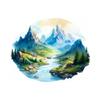 Mountains and Rivers Nature Views Car Sticker Vinyl Decal Waterproof Rear Window Motorcycle Camper Bumper Truck Laptop Decoration SH1221