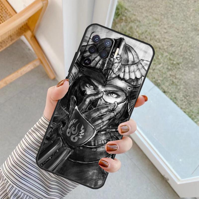 Samurai Japan Art Case For Oppo A76 A16 A96 A17 A18 A60 A80 A40 A38 A58 A78 A98 A94 A74 A54 A15 A57 A77 A5 Pro