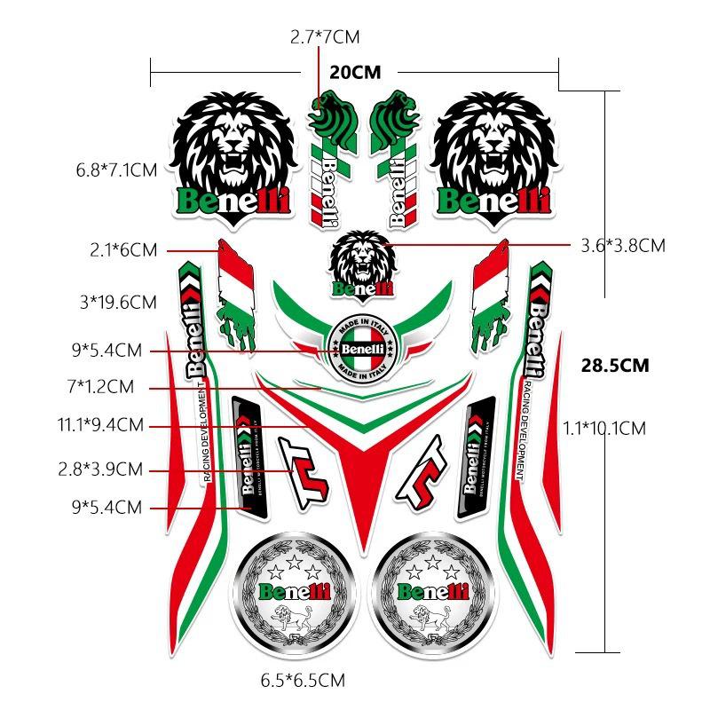 Benelli Serie Motorradaufkleber: Wasserdichte Körperaufkleber für TNT125 & Young Lion