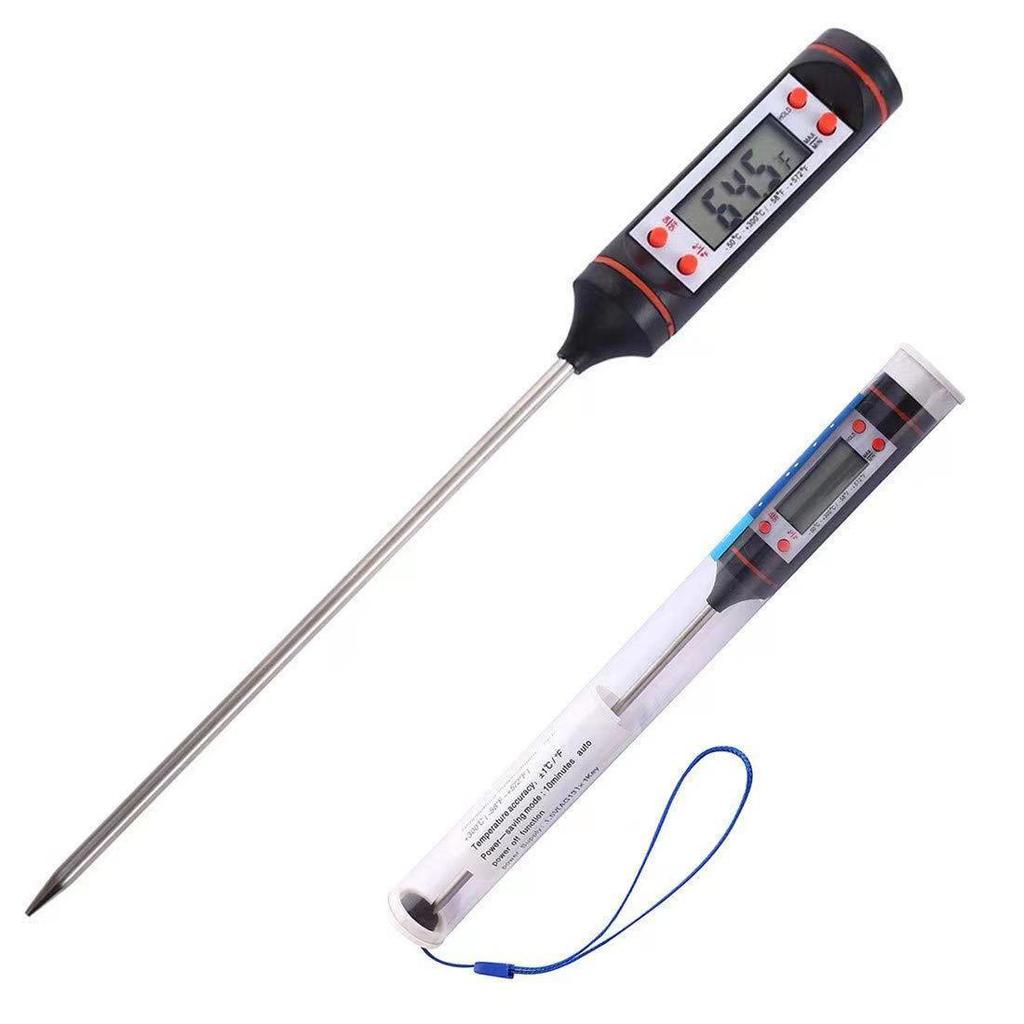 TP101 TP300 Digital Kitchen Thermometer: Pen Probe for Baking, BBQ, Meat, Baby Milk, and Food Temperature Measurement.
