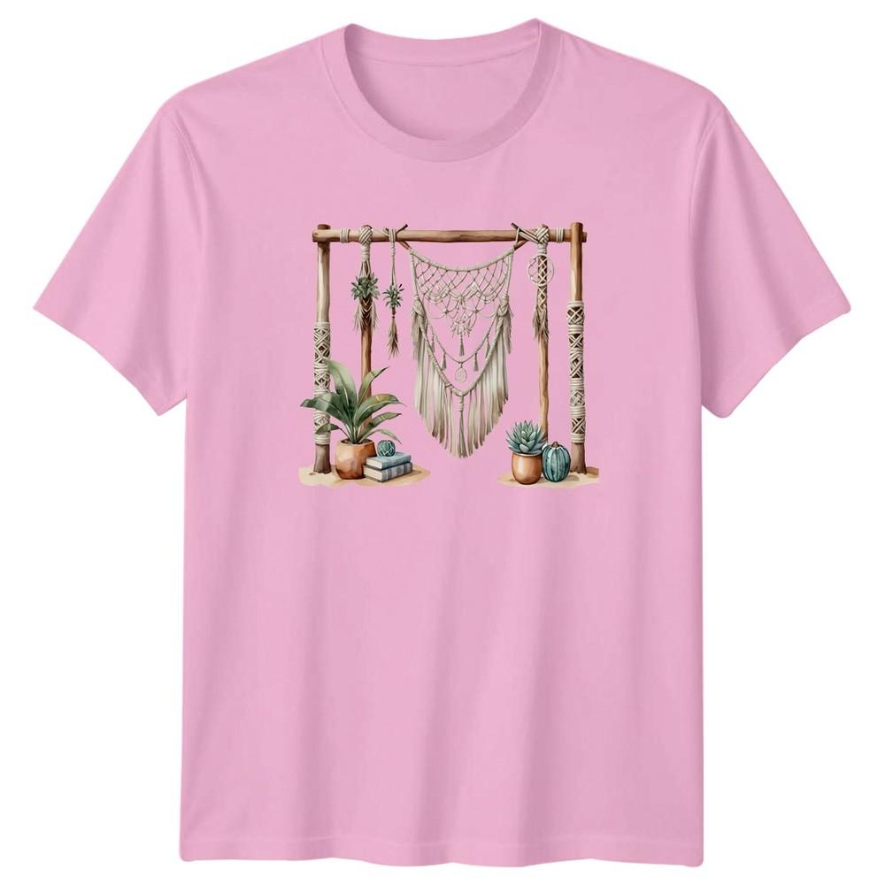 Macrame Bohemian Decor Home Decor Unisexs T Shirt Unisexs Tee Watercolor Graphic