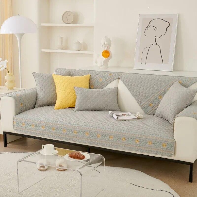 Sofa Cushion Four Seasons Universal Seat Cushion Non-slip Fabric Cushion All-inclusive Simple Modern  New Cover Cloth Towel