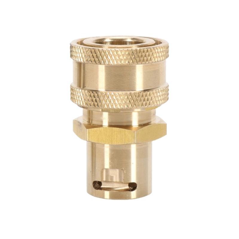 Quick Release Connect Adapter for High Pressure Washer 9mm Hose Universal Compatibility Leak Proof Seal Copper Design