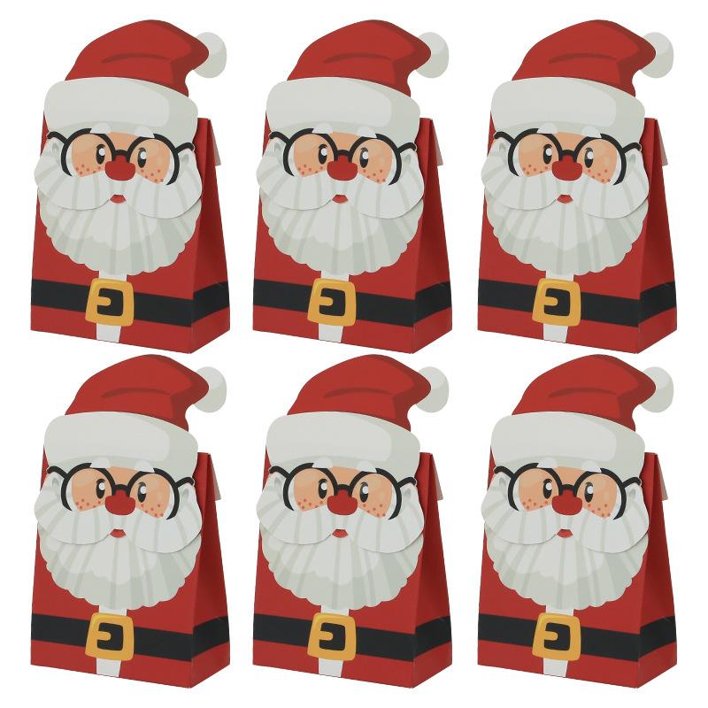 10/20pcs Christmas Candy Box Santa Claus Snowman Christmas Tree Christmas Pocket Box Gift Candy Packaging Paper Box