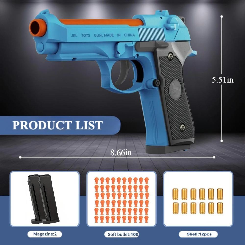 Pistola Giocattolo SIG17 Sparashell con Pallini Morbidi con Blowback Sport da Esterno Gioco CS Modello Lanciatore Pistola Regalo di Compleanno