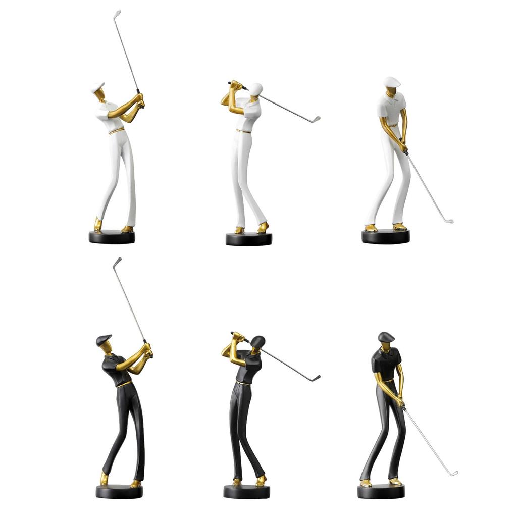 Golf Figure Modern Resin Statue Decorative Art Ornament for Home Office Birthday Gift Setup