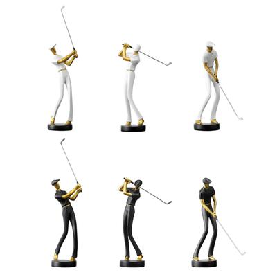 Golf Figurine Statue Golfer Decoration Ornament,Table Centerpiece,Resin Arts Sculpture for Office Living Room Golf Lover Gift
