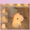 Unicorn Cat Dinosaur Silicone Night Light Rechargeable Color Changing Mood Lamp For Kids