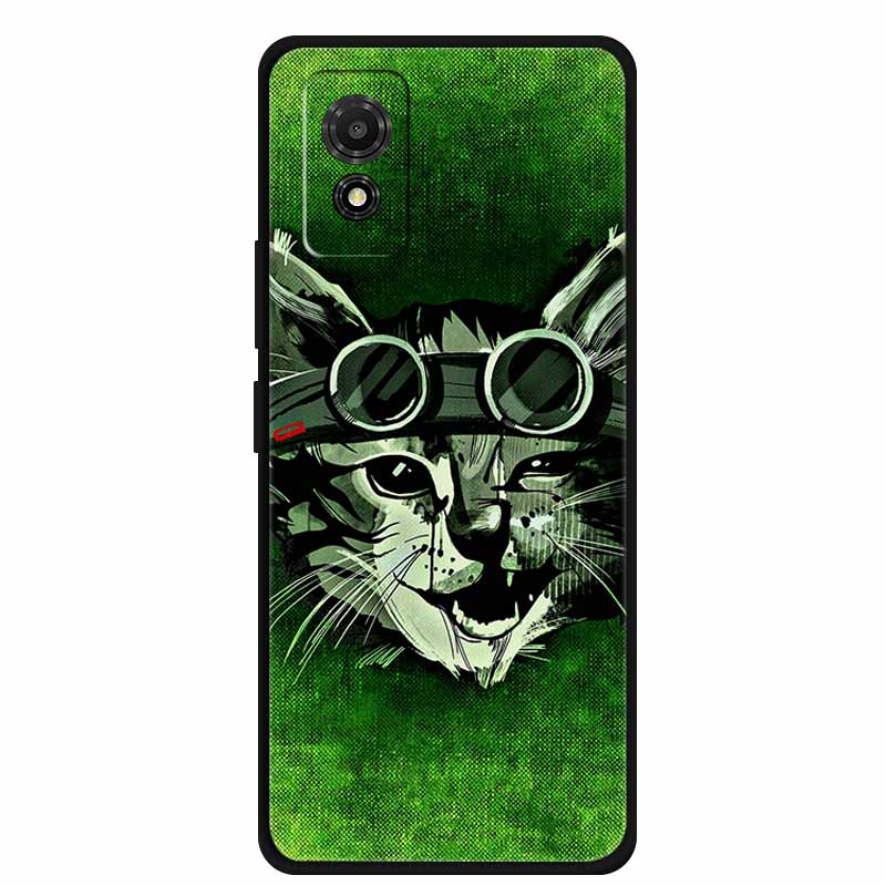 Phone Case For TCL 501 Case TCL501 Painted Cat Silicone Protective Cover for TCL 501 T433D 2024 Bumper Protector Fundas Coque