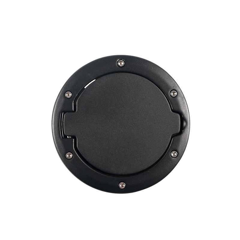 Fuel Tank Cap Cover Auto Car Aluminum Alloy ABS Fuel Door Gas Lid Tank Cap Cover Black for Jeep Wrangler JK JKU 2007-2018
