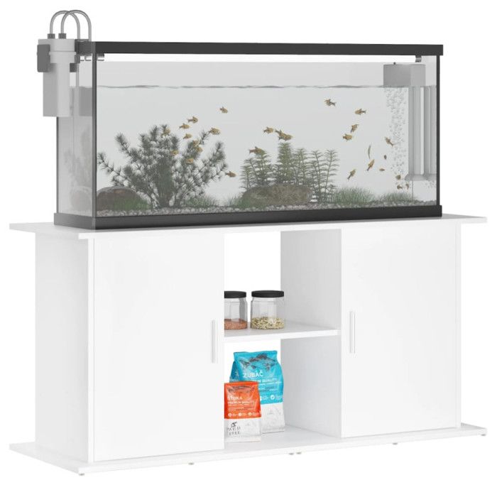 VidaXL Aquarium Stand White 121x41x58 Cm Engineered Wood 833615