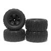 4PCS 90mm 12mm Hex Monster Truck Rubber Tires Off Road Buggy Wheel for 1/14 RC Car Wltoys 144010 MJX Hyper Go 14209 14210 RC Car