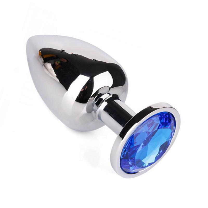 Metallic Gem-Studded Anal Plug for All Genders - SM Adult Erotic Toy
