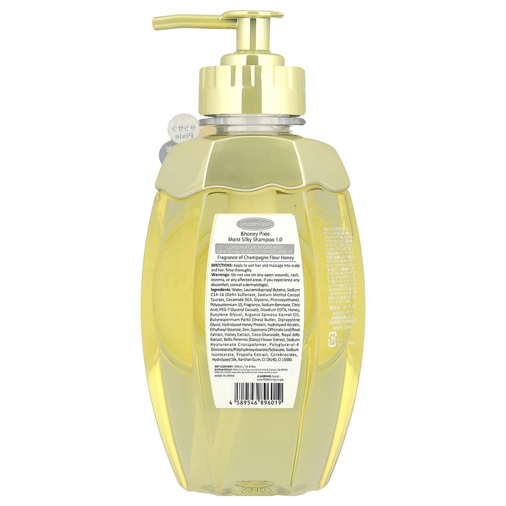 &Honey, Pixie Moist Silky Shampoo 1.0, 440Ml(14.8Fl Oz)
