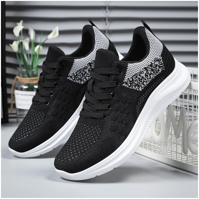 Women's Fly-knit Lightweight Breathable Mesh Shoes, Slip-on Running Shoes, Casual Sports Shoes for Women.