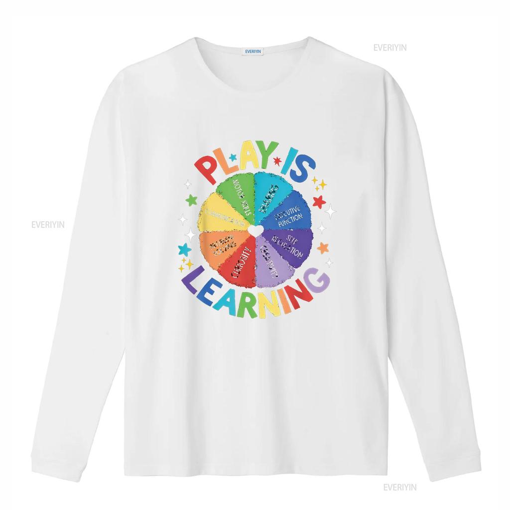 Play is Learning Teachers Preschool Kindergartner T Shirt vintage Washed homme graphic Comfortable fashion Unisex Stylish