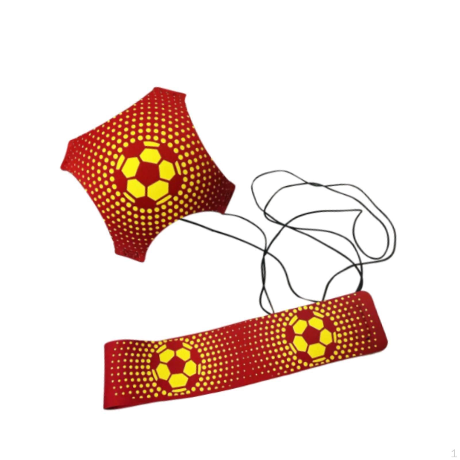 

Kick Soccer Trainer Футбольна тренувальна допоміжна вправа для початківців і професіоналів, соло-практика з еластичною мотузкою червоний