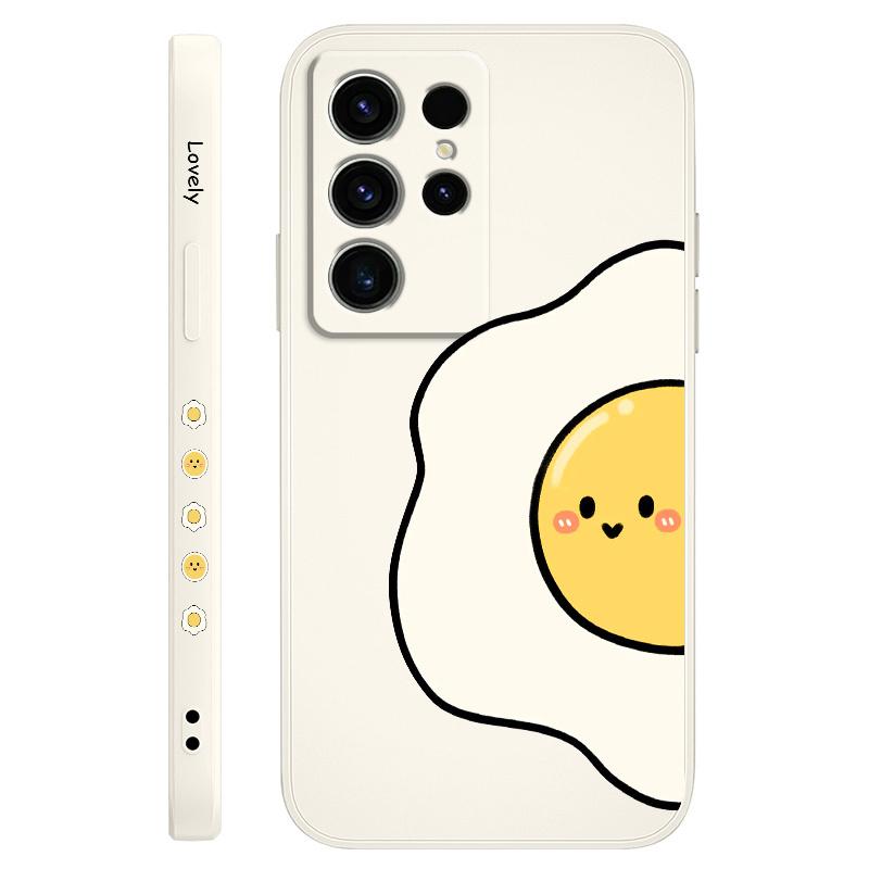 Tomato And Egg Phone Case For Samsung Galaxy S25 S24 S23 S22 S21 S20 S10 S10E Ultra Plus FE Note 20 Ultra Plus Cover